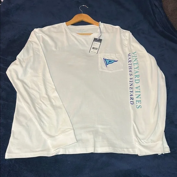 Vineyard Vines White Long Sleeve Men's Shirt - Picture 1 of 9